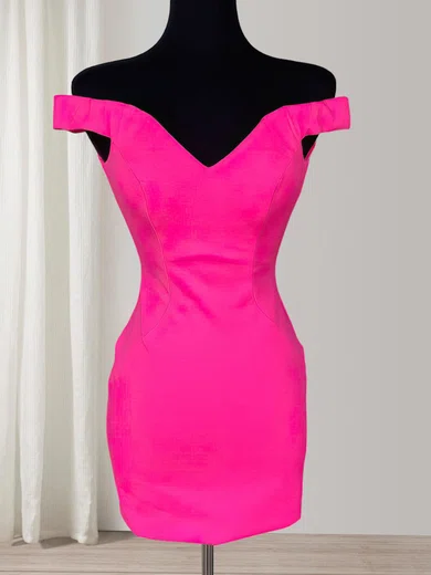 Off-The-Shoulder Stretch Crepe Bodycon Homecoming Dresses #Milly02052670