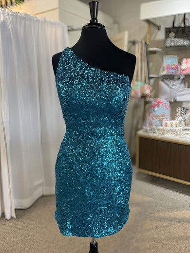 Sparkly Sequin Bodycon One Shoulder Homecoming Dresses #Milly02052701