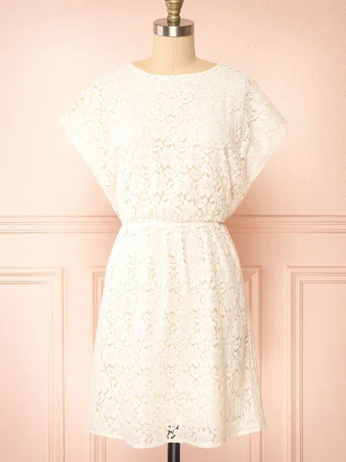 Scoop Neck Lace Bodycon Homecoming Dresses #Milly02052744