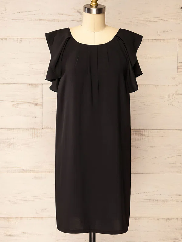 Scoop Neck Chiffon Bodycon Homecoming Dresses With Ruffles #Milly02052745