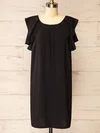 Scoop Neck Chiffon Bodycon Homecoming Dresses With Ruffles #Milly02052745