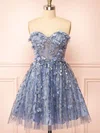 Corset Skater Glitter Tulle Sweetheart Homecoming Dresses #Milly02052758