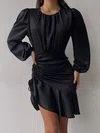 Black Long Sleeve Homecoming Dresses #Milly02052820