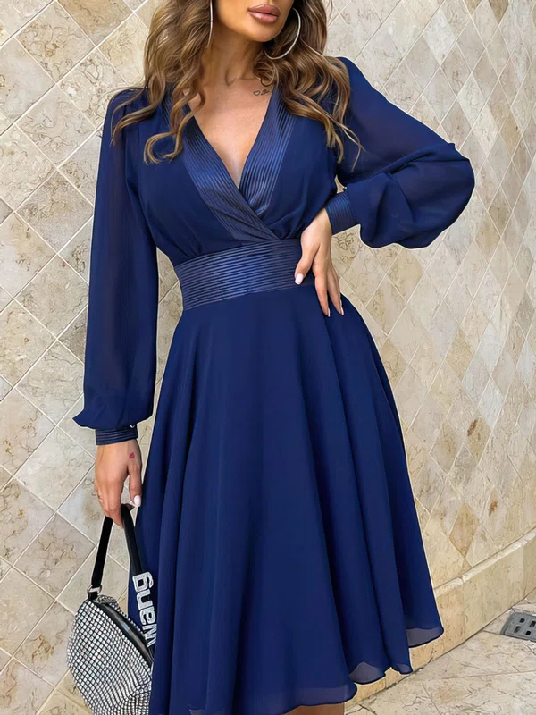 Chiffon Long Sleeve Midi Dress #Milly02053129