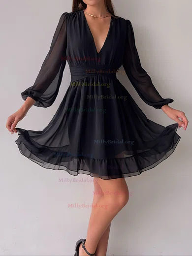 Chiffon V-neck Homecoming Dresses Chiffon V-neck Homecoming Dresses