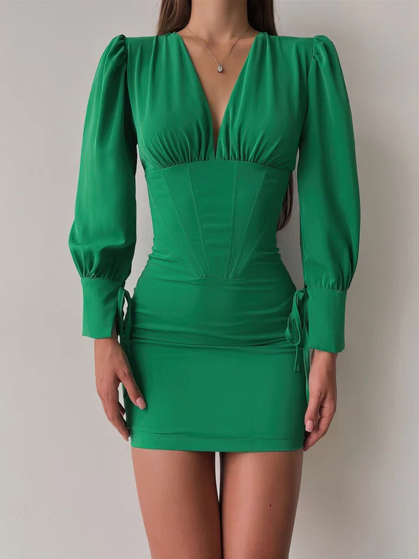 Green Long Sleeve Bodycon Homecoming Dresses #Milly02052955