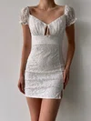 White Lace Bodycon Homecoming Dresses #Milly02052964