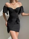 Black Off-The-Shoulder Bodycon Homecoming Dresses #Milly02052965