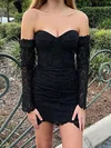 Corset Black Bodycon Lace Beaded Homecoming Dresses #Milly02052999