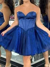 Corset Royal Blue Skater Organza Homecoming Dresses #Milly02053235