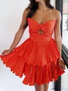 Unique Skater Chiffon Pleated Cut Out Homecoming Dresses #Milly02053297