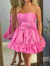 Unique Bubblegum Skater Satin Ruufle Homecoming Dresses #Milly02053353