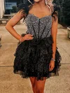 Corset Black Skater Glitter Tiered Homecoming Dresses #Milly02053385