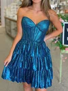 Corset Skater Satin Sweetheart Tiered Homecoming Dresses #Milly02053410