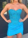 Corset Blue Bodycon Satin Ruched Homecoming Dresses #Milly02053431