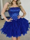 Square Neckline Tulle Skater Homecoming Dresses With Beading #Milly02053498