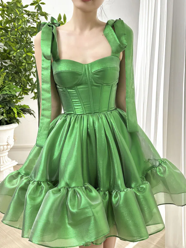 Corset Hunter Skater Organza Ruffle Homecoming Dresses #Milly02053531