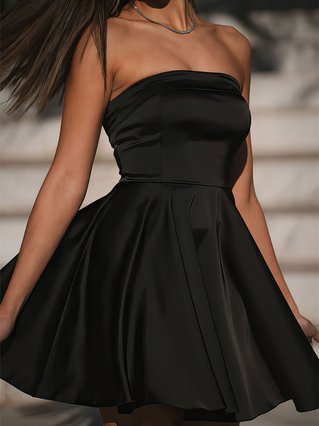 Simple black hoco dress online