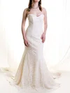 Trumpet/Mermaid Sweetheart Lace Court Train Wedding Dresses #00020513