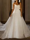 Ball Gown/Princess Sweetheart Organza Cathedral Train Wedding Dress With Beading #Milly00027452