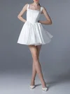 Ball Gown/Princess Square Neckline Satin Short/Mini Wedding Dress #Milly00027557