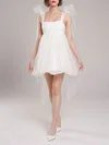 Ball Gown/Princess Square Neckline Organza Short/Mini Wedding Dress #Milly00027578