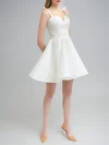 Ball Gown/Princess V-neck Satin Short/Mini Wedding Dress #Milly00027594