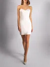 Sheath/Column Sweetheart Satin Short/Mini Wedding Dress #Milly00027722