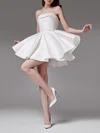 Ball Gown/Princess Straight Satin Short/Mini Wedding Dress #Milly00027723