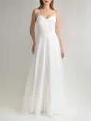 Ball Gown/Princess V-neck Tulle Floor-length Wedding Dress #Milly00027750