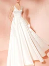 Ball Gown/Princess Scoop Neck Satin Floor-length Wedding Dress #Milly00027798