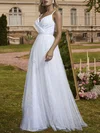Ball Gown/Princess V-neck Tulle Velvet Sequin Floor-length Wedding Dress #Milly00028121