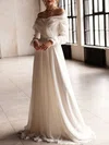 Ball Gown/Princess Off-the-shoulder Chiffon Court Train Wedding Dress With Ruched #Milly00027139