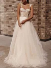 Ball Gown/Princess Sweetheart Tulle Court Train Wedding Dress With Appliques Lace #Milly00027155