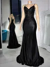 Trumpet/Mermaid V-neck Glitter Sweep Train Prom Dress With Appliques Lace #Milly020122227