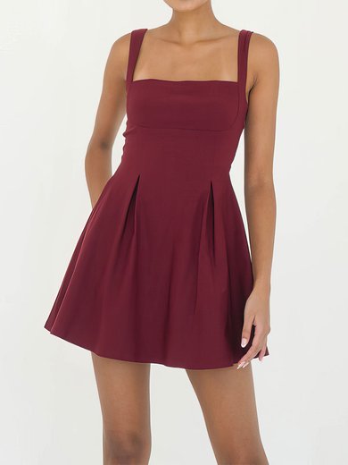 Elegant Burgundy Skater Bow Homecoming Dresses #Milly02053996