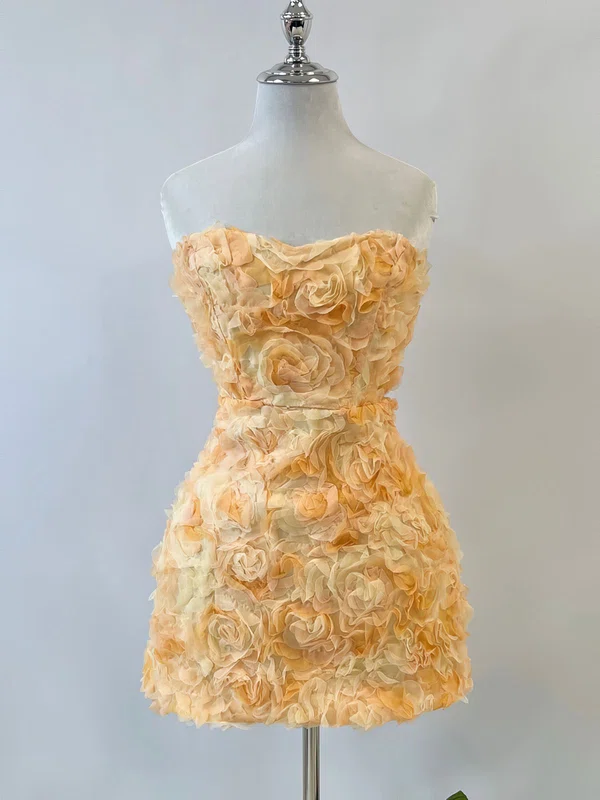 Strapless Sweetheart Floral Bodycon Homecoming Dresses #Milly02054014
