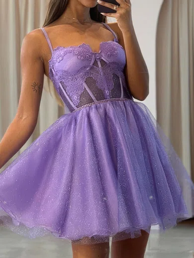 Sweetheart Glitter Skater Homecoming Dresses With Beading #Milly02054094