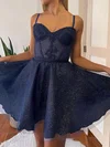 Sweetheart Glitter Skater Homecoming Dresses With Beading #Milly02054160