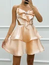 Cutout Satin Tiered Homecoming Dresses #Milly02054339