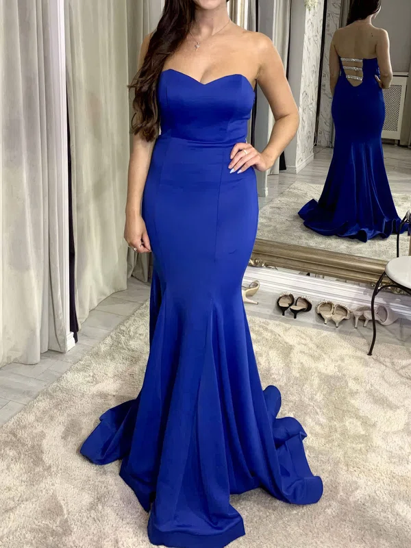 Trumpet/Mermaid Sweetheart Stretch Crepe Sweep Train Prom Dress #Milly020123586
