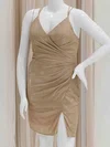 V-neck Glitter Split Bodycon Homecoming Dresses #Milly02054191