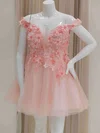 Off-The-Shoulder Glitter Tulle Homecoming Dresses #Milly02054196
