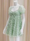 Short Sleeve V-neck Tulle Homecoming Dresses #Milly02054198