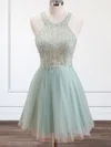 Glitter Tulle Scoop Neck Homecoming Dresses #Milly02054248