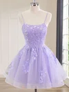 Backless Glitter Tulle Appliques Lace Homecoming Dresses #Milly02054295