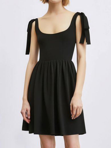 Elegant Black Skater Square Neck Homecoming Dresses #Milly02054462