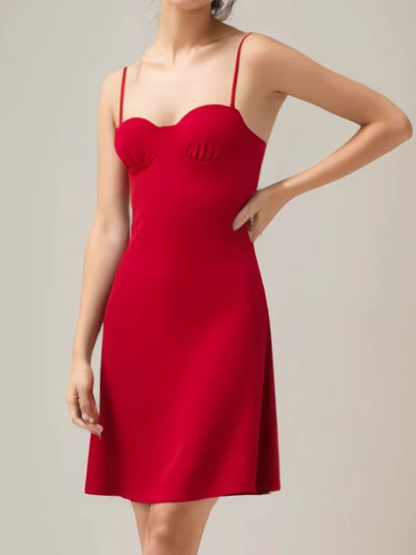 Red Sweetheart Stretch Crepe Homecoming Dresses #Milly02054482