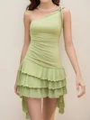 One-Shoulder Tiered Bodycon Homecoming Dresses #Milly02054507