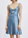 Draped Collar Satin Bodycon Homecoming Dresses #Milly02054534